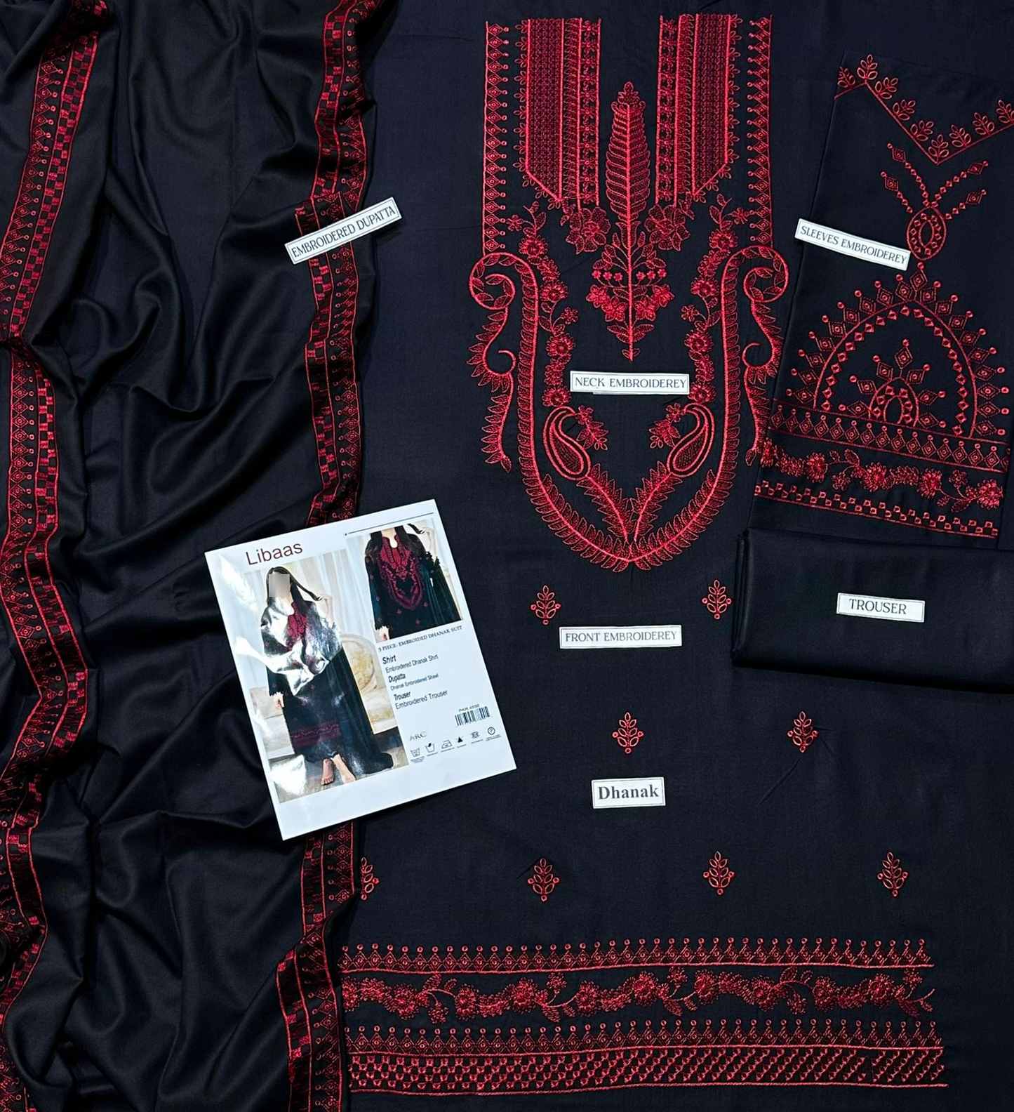 Fabric Fine Quality Dhanak 3pc Winter Collection 2025 Woman Clothes