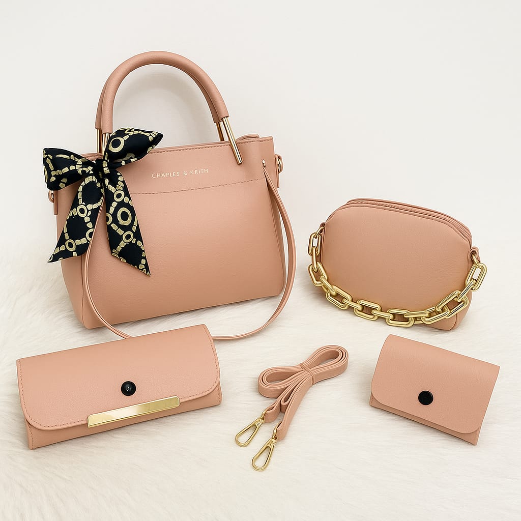 π₯ Premium 4 PCS Synthetic Leather Shoulder Bag Set β Soft, Stylish & Most Selling π₯