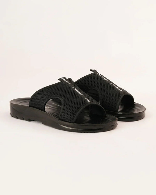 Men’s Black Mesh Comfort Slippers | Breathable & Lightweight Design