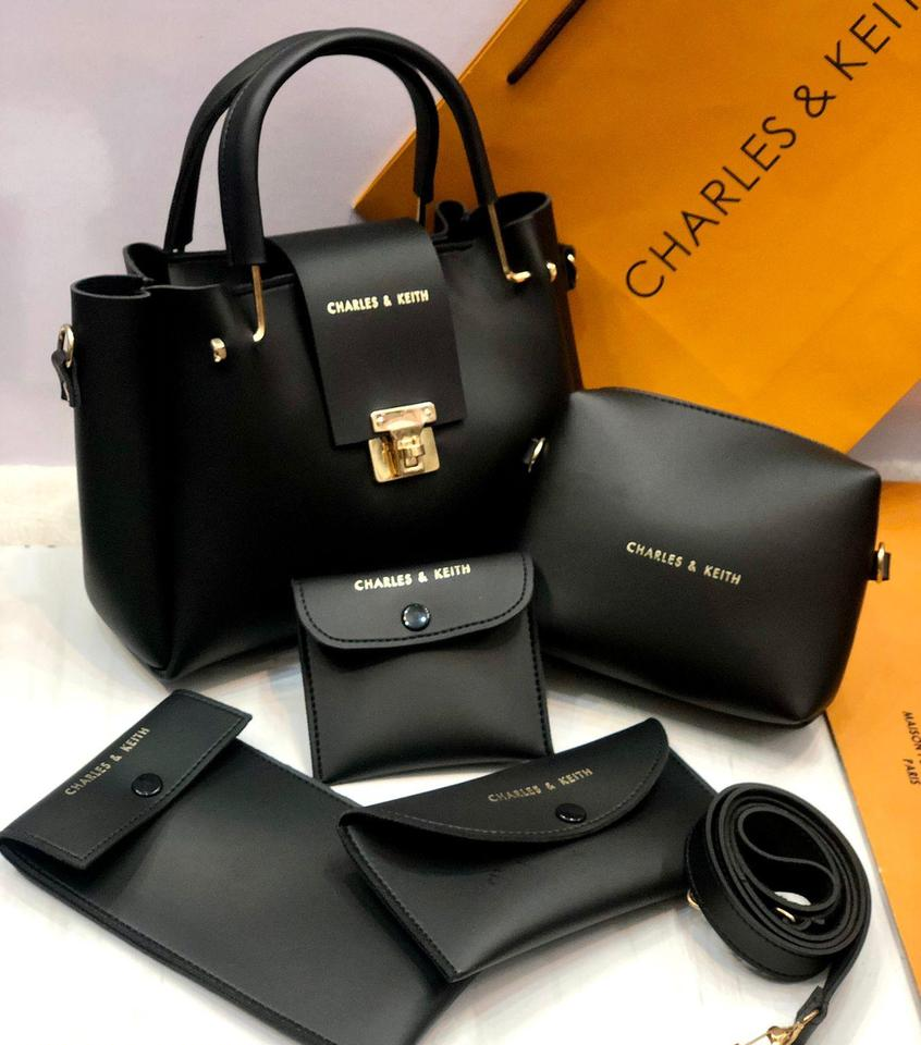 Elegant 5 Pcs Women’s PU Leather Hand Bag Set – Premium Quality & Daily Use Essential