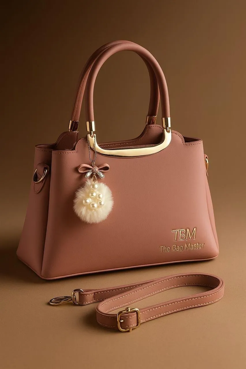 Chic Women’s Rexine Hand Bag – Plain Top Handle, Multiple Colors