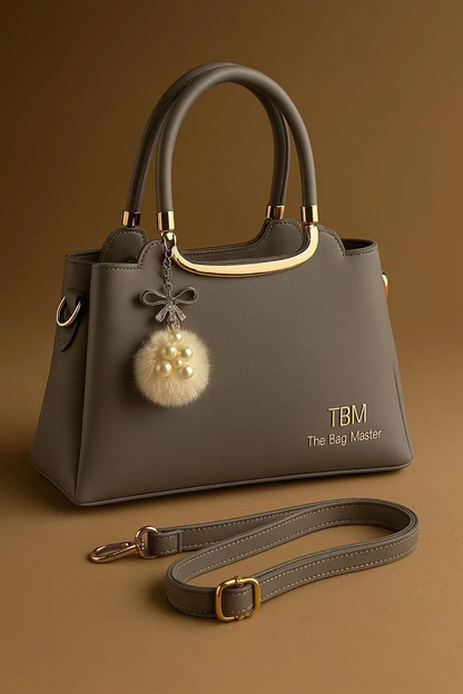 Chic Women’s Rexine Hand Bag – Plain Top Handle, Multiple Colors