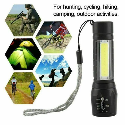 Black Metal Rechargeable Flashlight – Type-C Charging second image