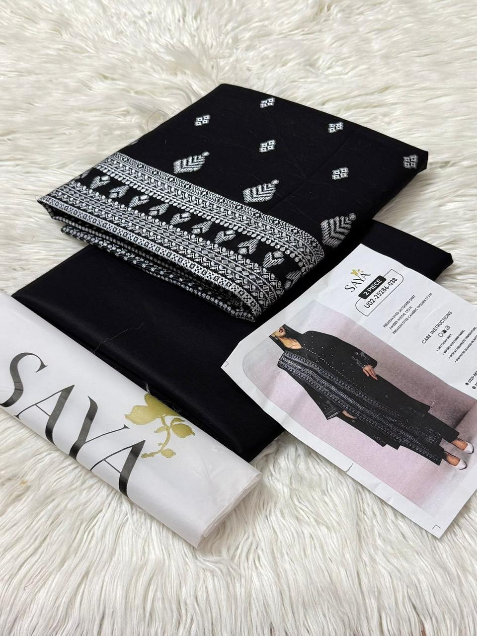 SAYA Jacquard 2PC – Premium Cotton Jacquard Volume ‘25 Woman Clothes