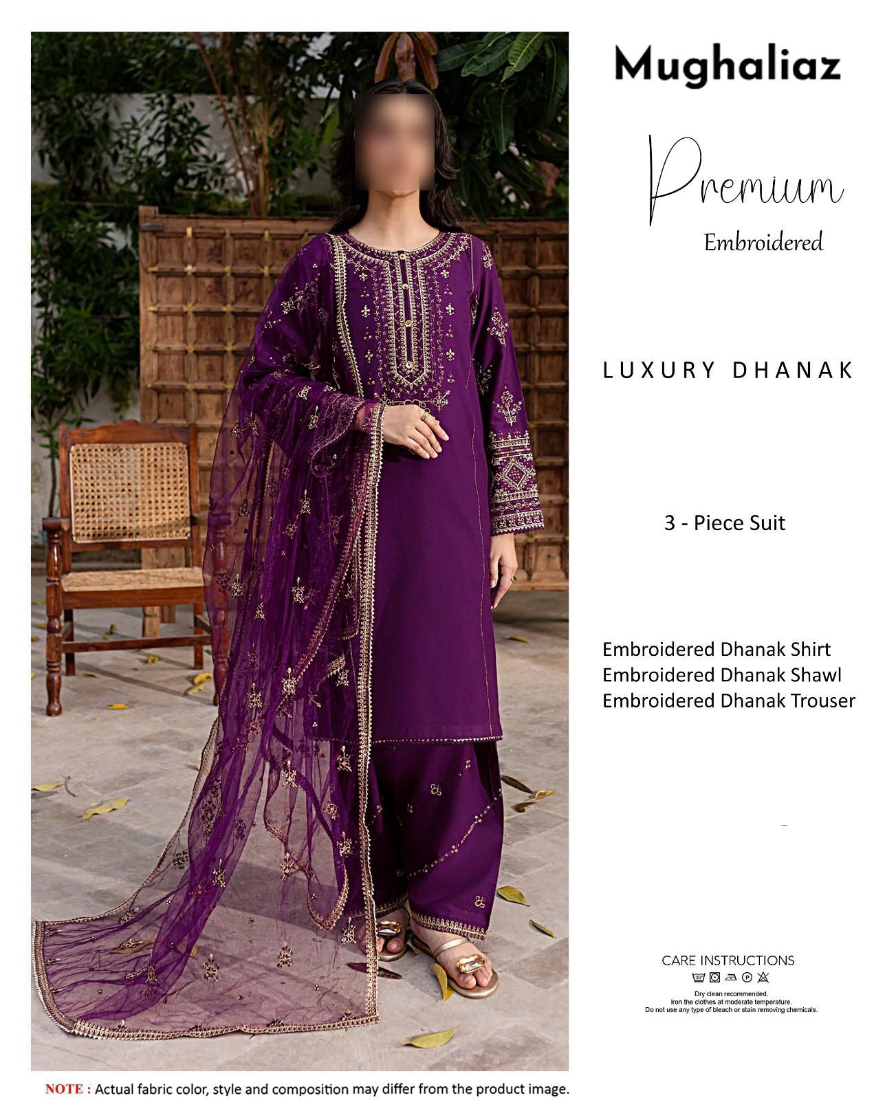 Mughaliaz 3167 KT – Winter Collection 2025 Women’s 3 Pc Dhanak Embroidered Suit