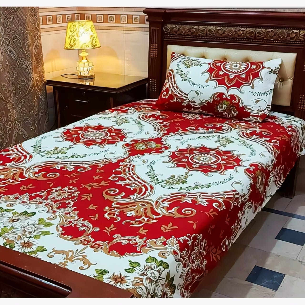 ✨ Premium Single Bedsheet Set – 100% Pure Cotton | Fade-Resistant ✨