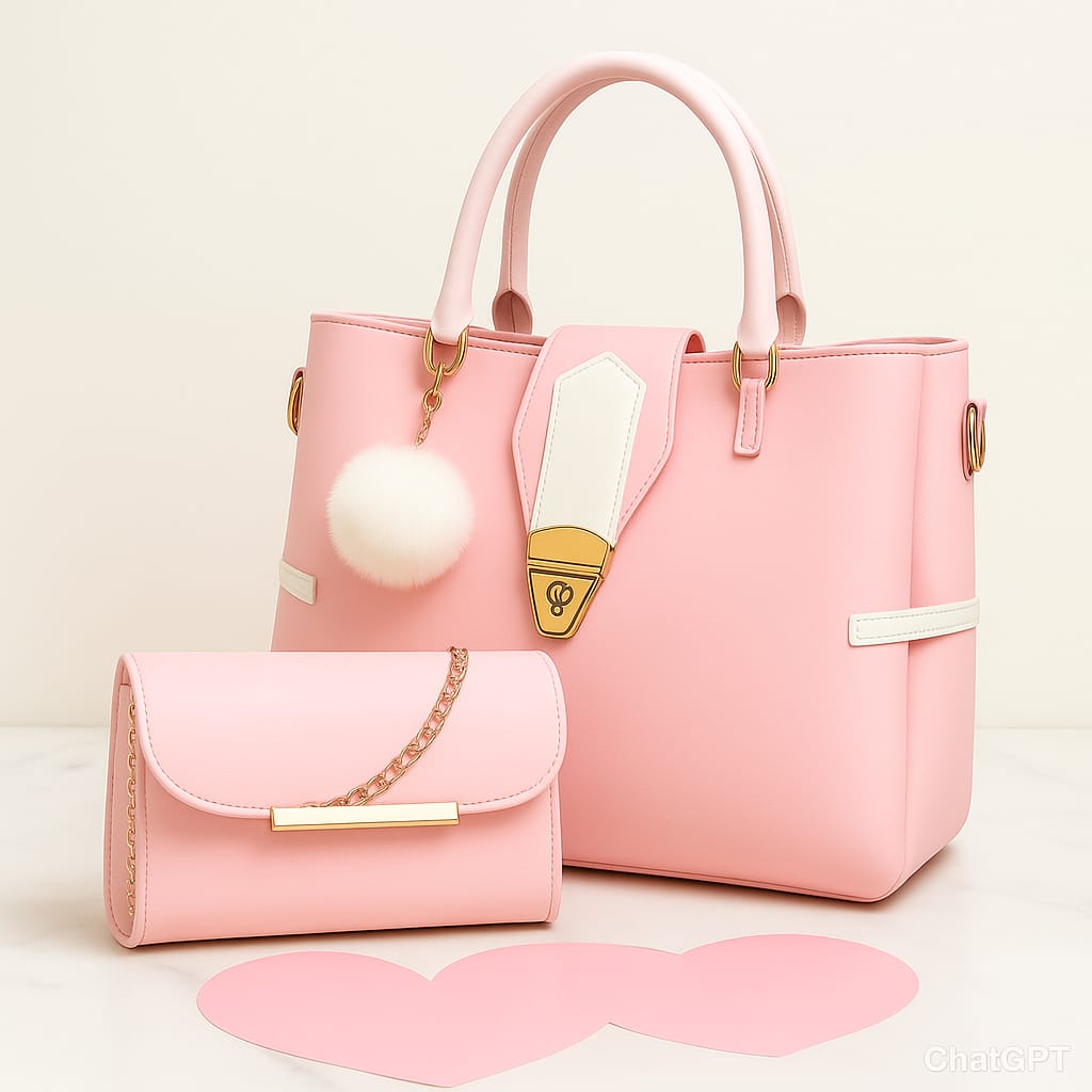 🔥 Premium 2 PCS Synthetic Leather Shoulder Bag Set – Soft, Stylish & Best Seller 🔥