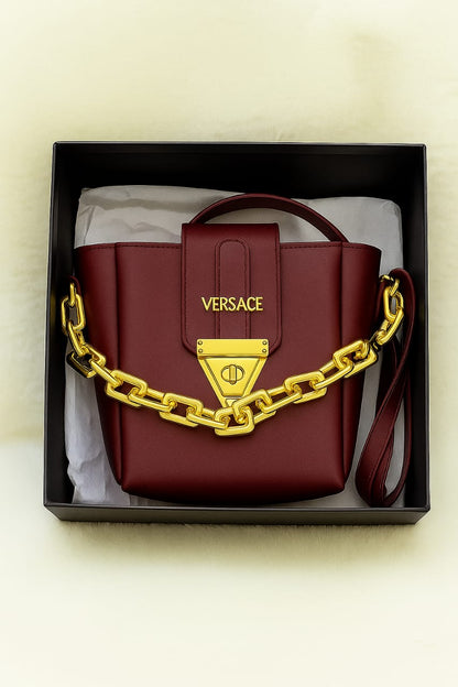 ChicStep – Single PU Leather Shoulder Bag with Chain