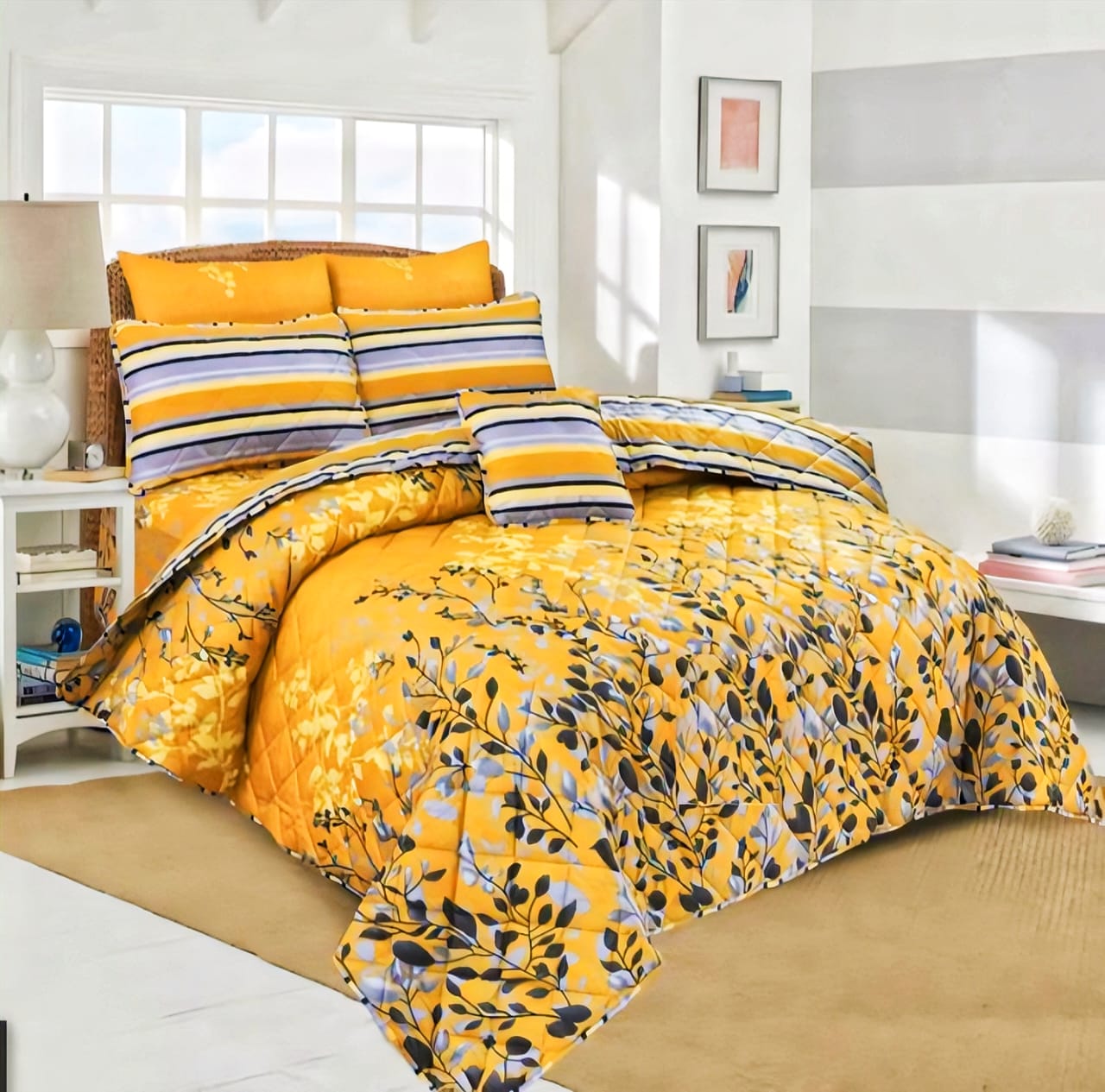 ✨ Luxury 7 PCS Razai Cover Set – Premium Cotton | Fade-Resistant ✨